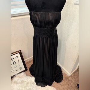 BCBG Strapless Silk Evening Gown‎